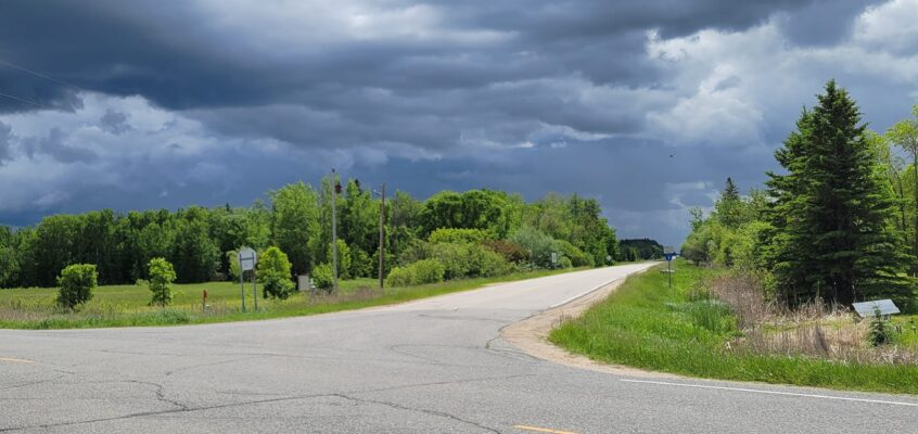 Windy Ride on the Way to Canada